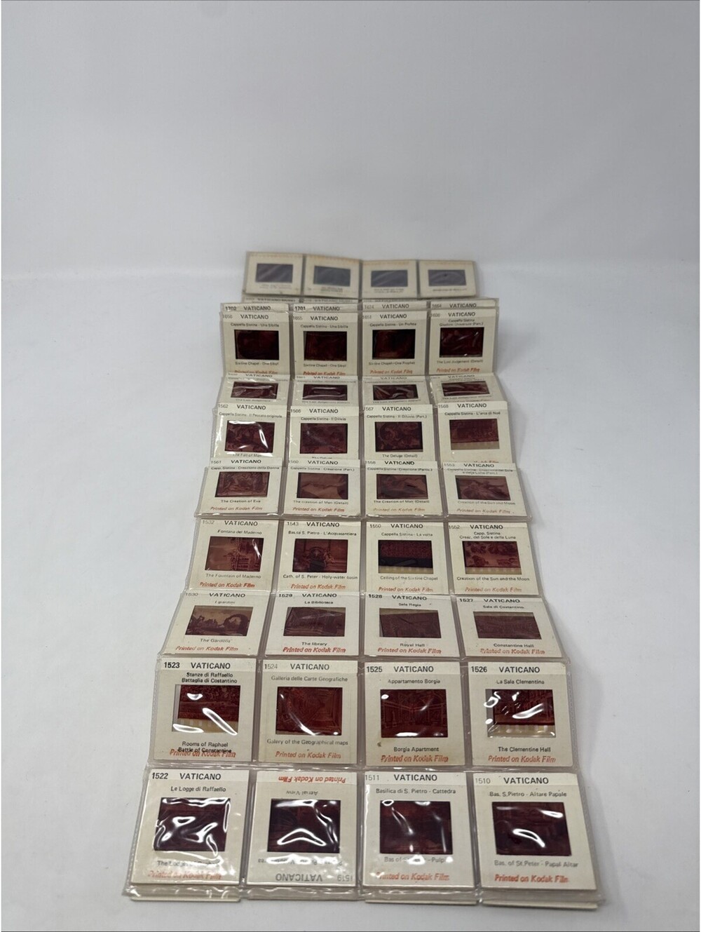 Vintage Vaticano Vatican Color Slides Souvenir Pack With Original Holder (60)